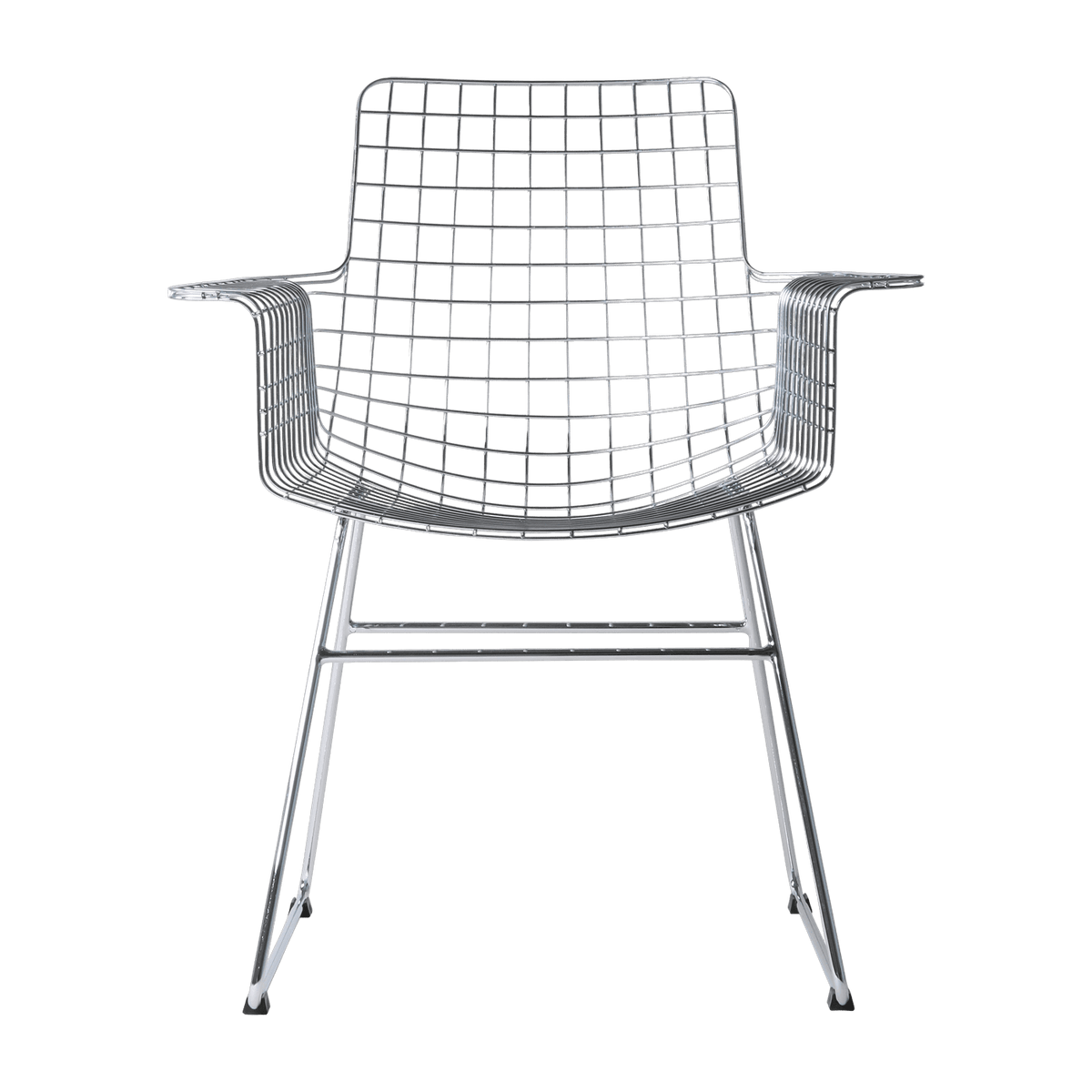 Chaise avec accoudoirs en métal chromé Wire - HKliving - The Cool Republic