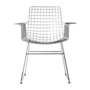 Chair with chromed metal arms Wire - HKliving - The Cool Republic
