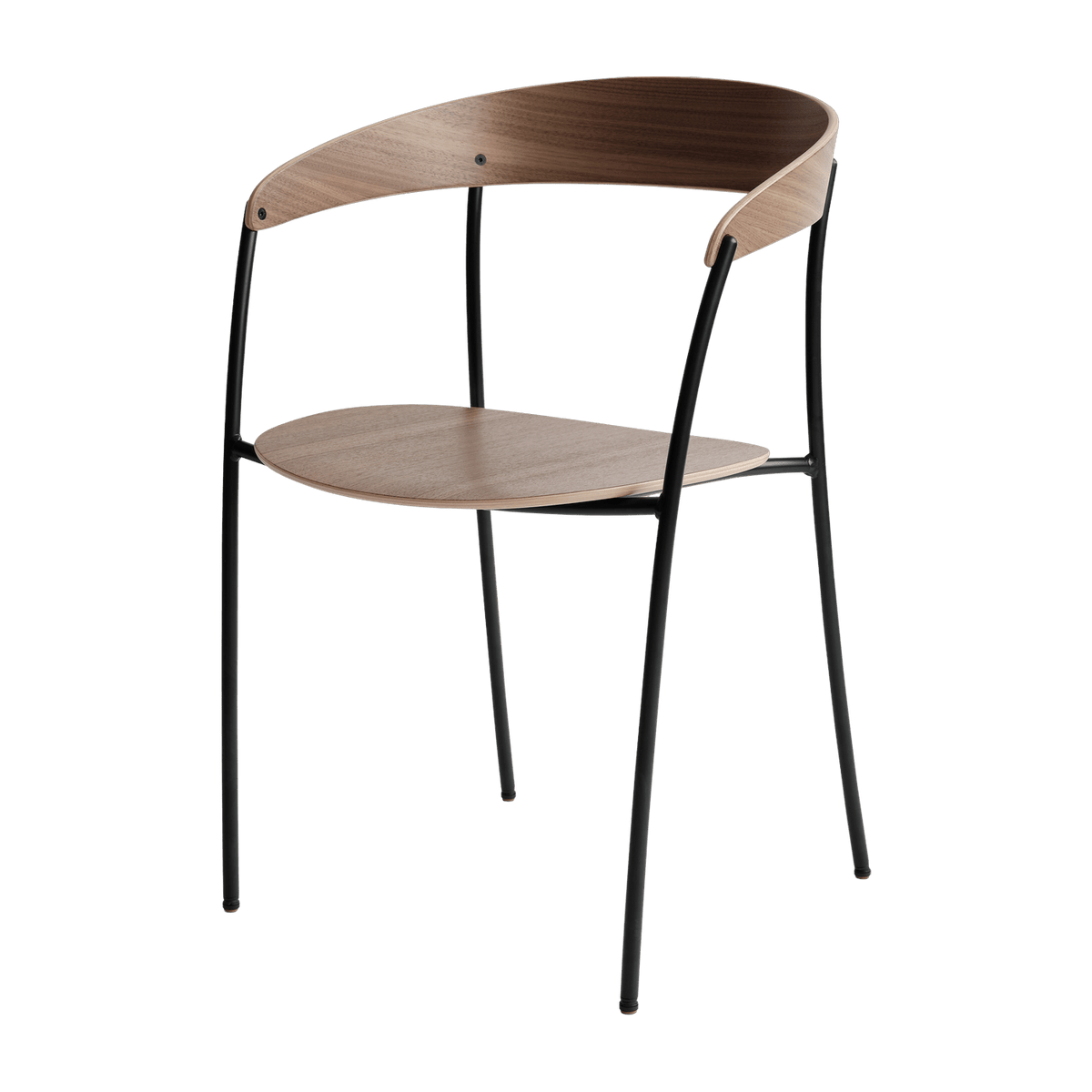 Chaise avec accoudoirs en noyer Missing - New Works - The Cool Republic