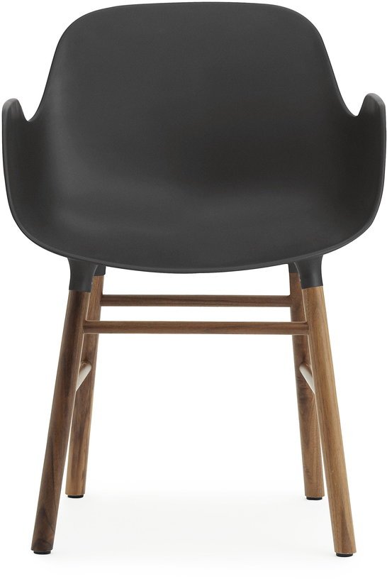 Chaise avec accoudoirs en noyer naturel et pp noir Form - Normann Copenhagen - The Cool Republic