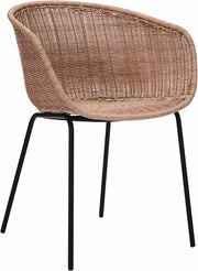 Chaise avec accoudoirs en osier Hapur - House Doctor - The Cool Republic