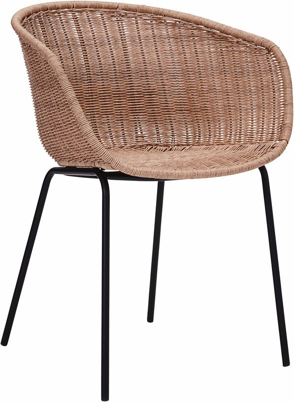 Chaise avec accoudoirs en osier Hapur - House Doctor - The Cool Republic