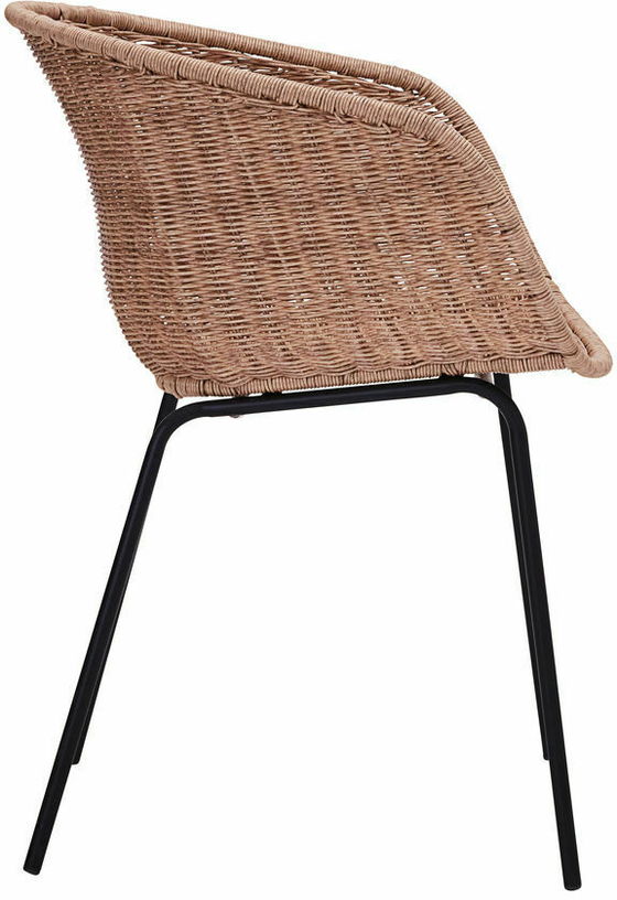 Chaise avec accoudoirs en osier Hapur - House Doctor - The Cool Republic