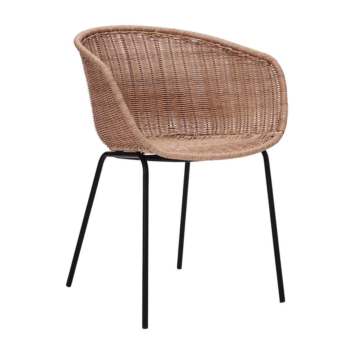 Chaise avec accoudoirs en osier Hapur - House Doctor - The Cool Republic