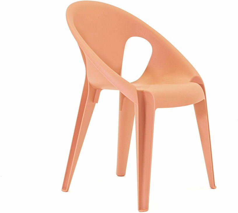 Chaise avec accoudoirs en polypropylène recyclé orange Bell - Magis - The Cool Republic