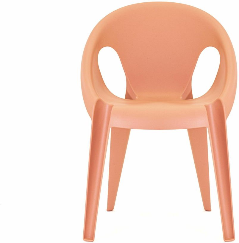 Chaise avec accoudoirs en polypropylène recyclé orange Bell - Magis - The Cool Republic
