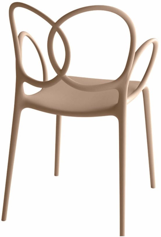 Chaise avec accoudoirs en polypropylène rose Sissi - Driade - The Cool Republic
