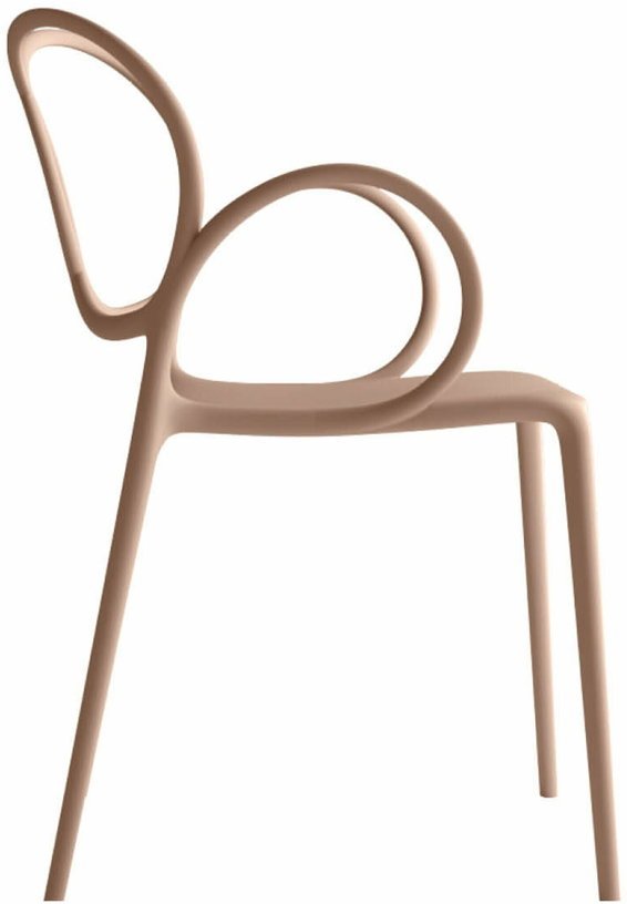Chaise avec accoudoirs en polypropylène rose Sissi - Driade - The Cool Republic