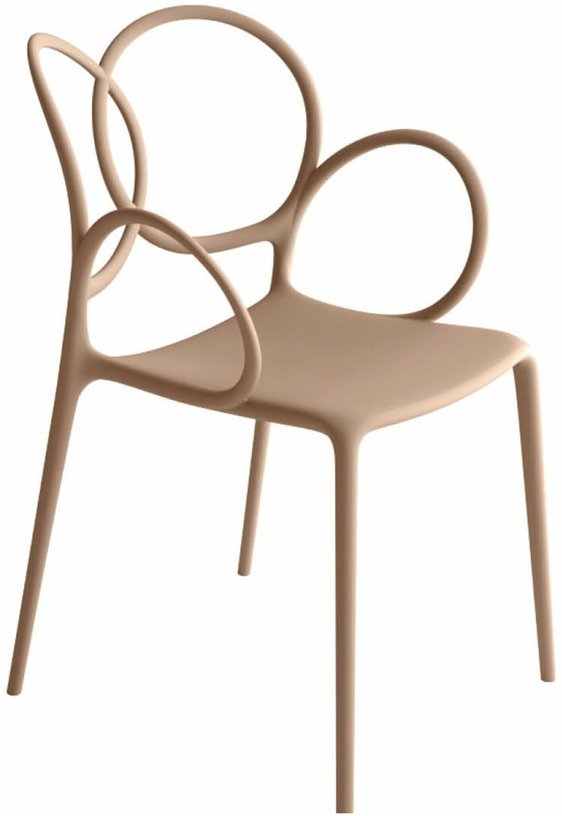Chaise avec accoudoirs en polypropylène rose Sissi - Driade - The Cool Republic