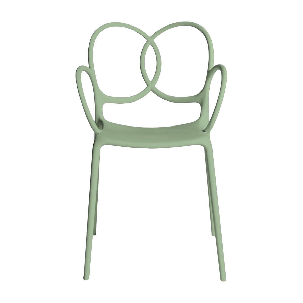 Chaise avec accoudoirs en polypropylène verte Sissi - Driade - The Cool Republic