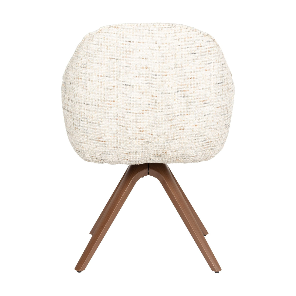 Chaise avec accoudoirs en tissu beige et métal marron 62x61x82cm Nolia - White Label Living — vue 6