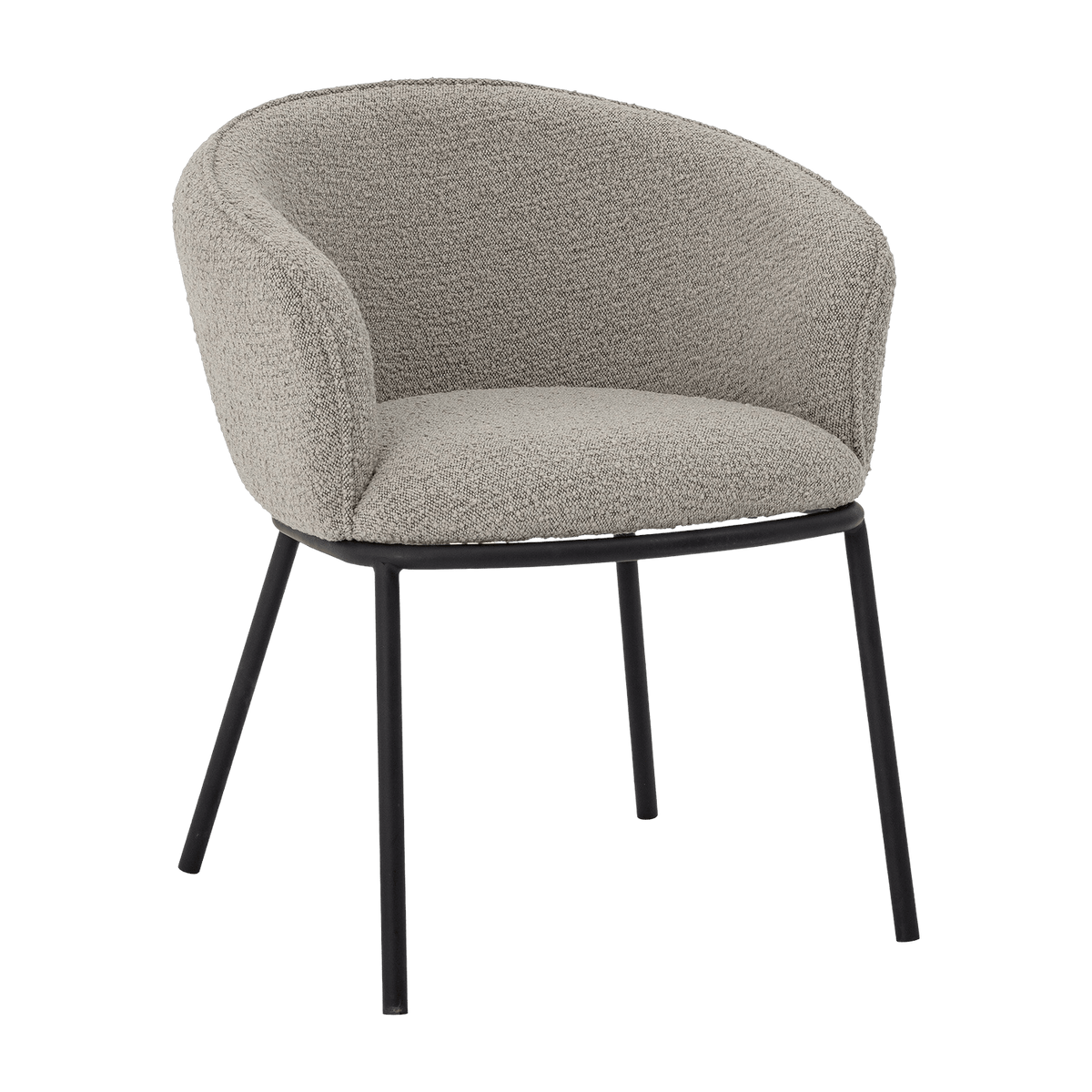 Chair with armrests in grey fabric Cortone - Bloomingville - The Cool Republic