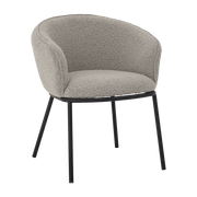 Chaise avec accoudoirs en tissu gris Cortone - Bloomingville - The Cool Republic