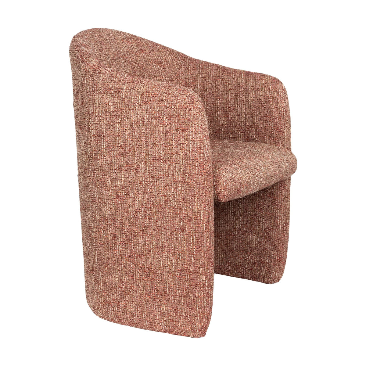 Chaise avec accoudoirs en tissu rouge 60x84cm Contour - Zuiver
