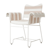 Chaise avec accoudoirs et franges motif rayures Leslie et Limonta Tropique - Gubi - The Cool Republic