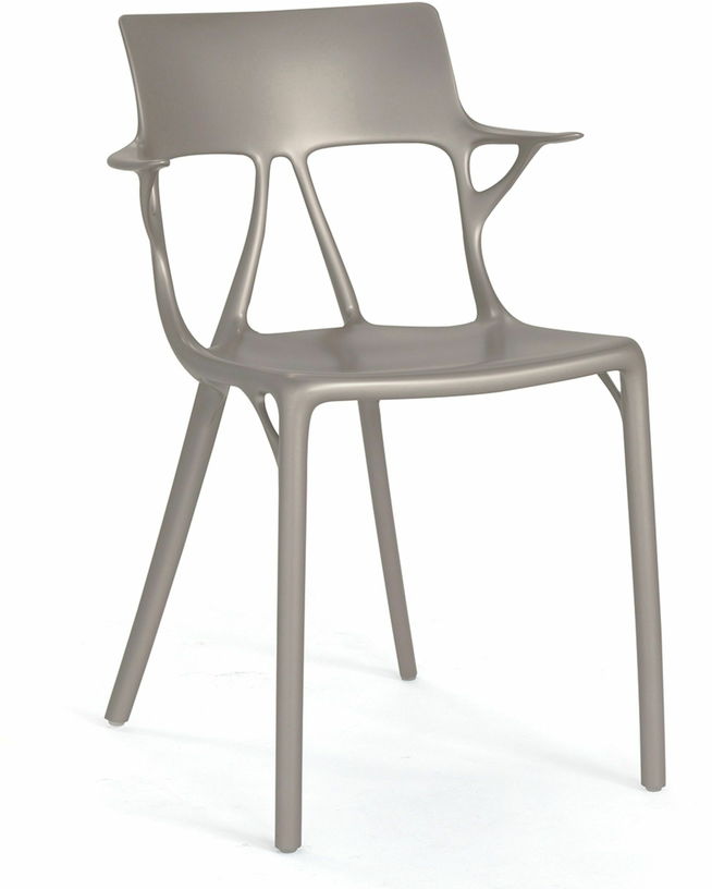 Chaise avec accoudoirs grise A.I - Kartell - The Cool Republic