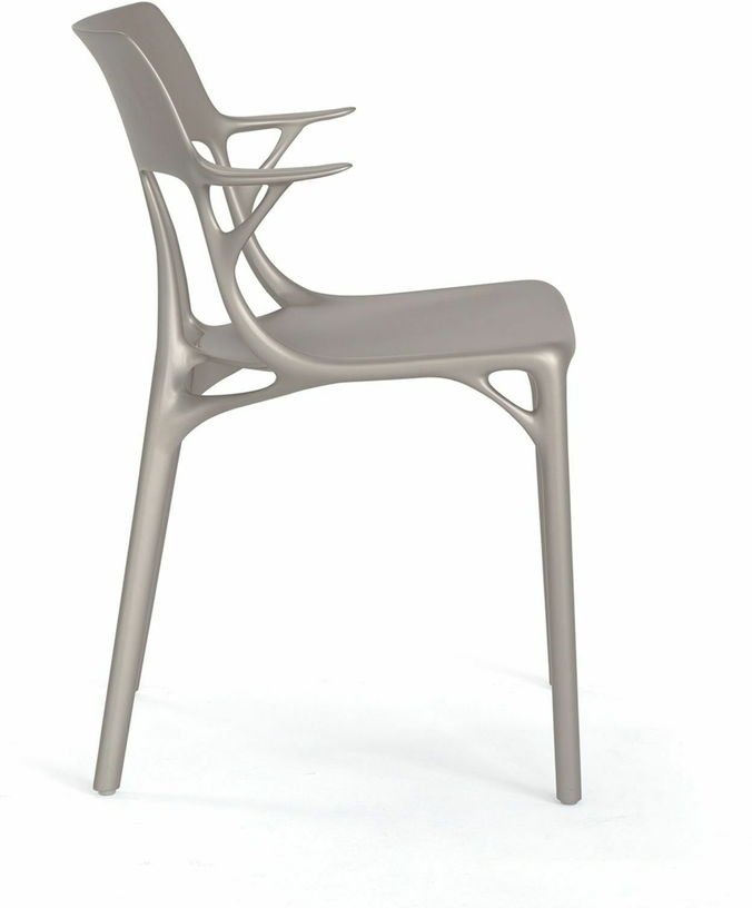 Chaise avec accoudoirs grise A.I - Kartell - The Cool Republic