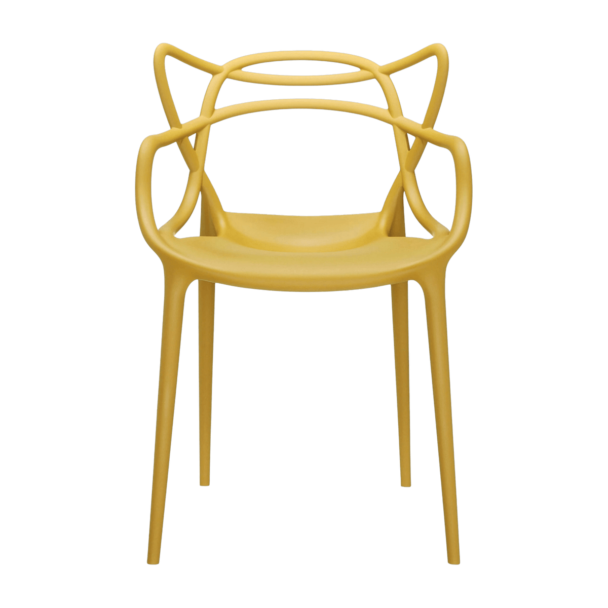 Chaise avec accoudoirs jaune Masters - Kartell - The Cool Republic