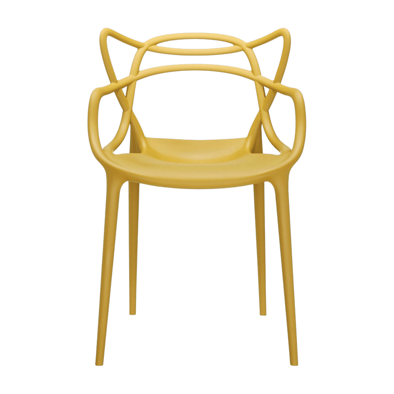 Chaise avec accoudoirs jaune Masters - Kartell - The Cool Republic
