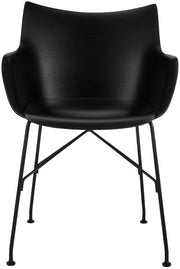 Chaise avec accoudoirs noir en bois plaqué Q/Wood - Kartell - The Cool Republic