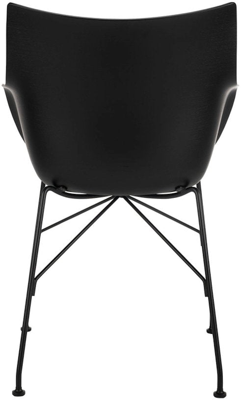 Chaise avec accoudoirs noir en bois plaqué Q/Wood - Kartell - The Cool Republic