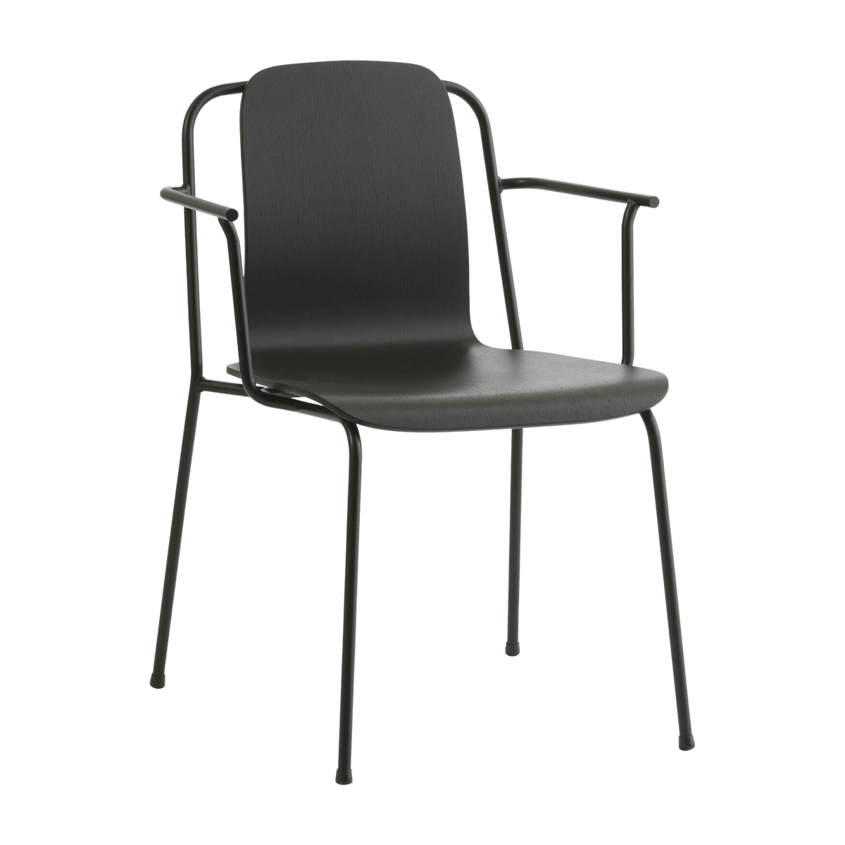 Chaise avec accoudoirs noir structure noire Studio noir - Normann Copenhagen - The Cool Republic