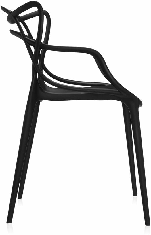 Chaise avec accoudoirs noire Masters - Kartell - The Cool Republic