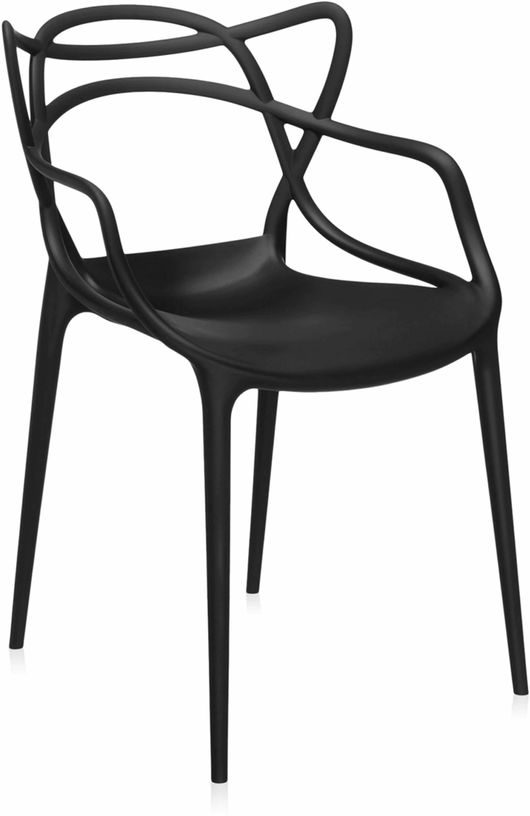 Chaise avec accoudoirs noire Masters - Kartell - The Cool Republic