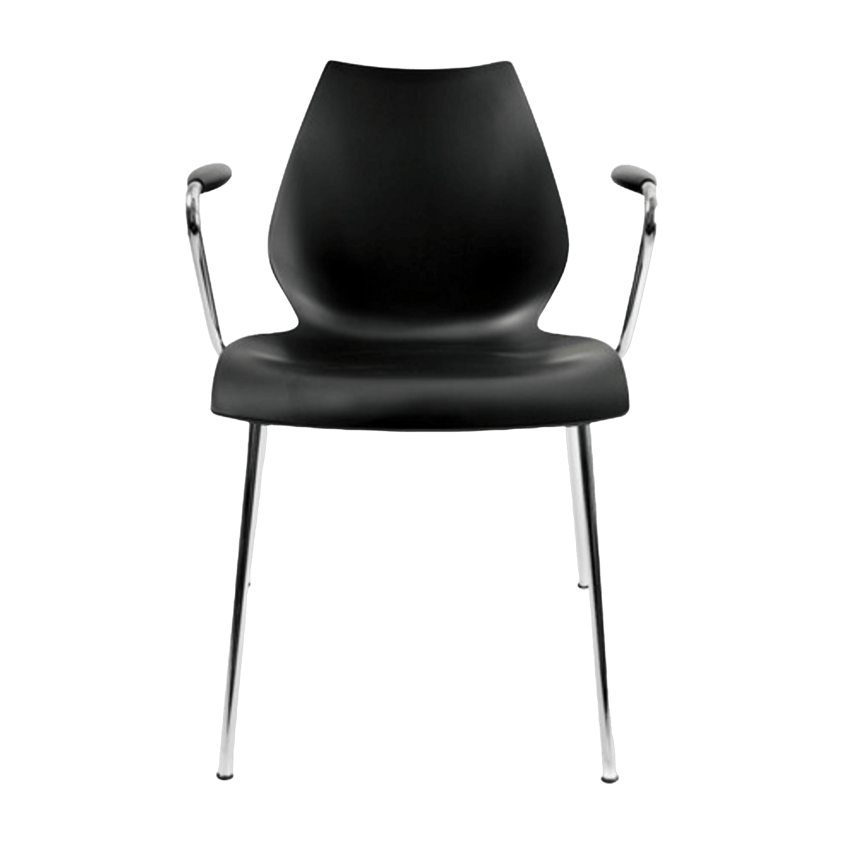 Chaise avec accoudoirs noire Maui - Kartell - The Cool Republic