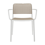 Chaise avec accoudoirs sable et blanche Audrey - Kartell - The Cool Republic