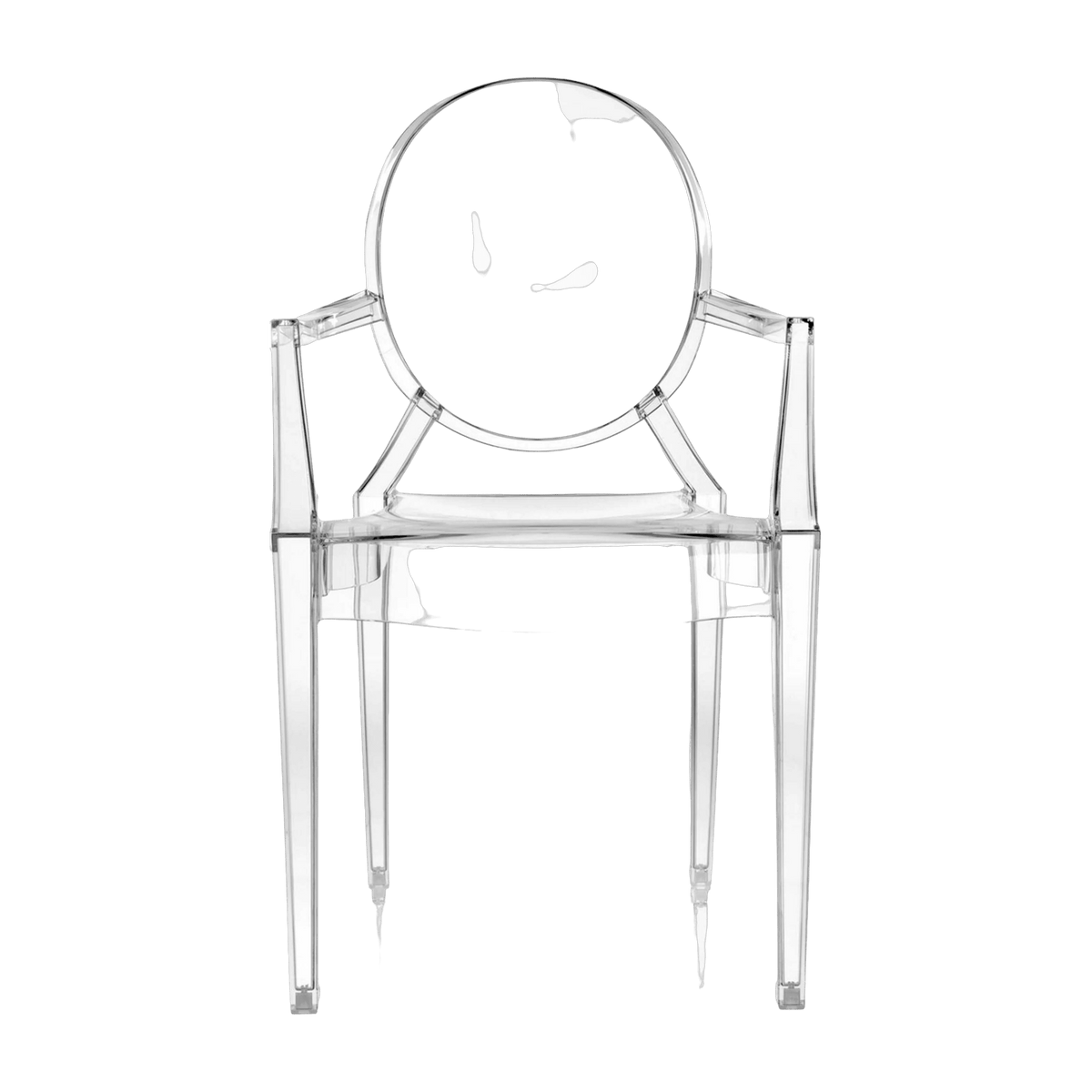 Chaise avec accoudoirs transparente Louis Ghost - Kartell - The Cool Republic