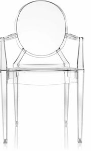 Chaise avec accoudoirs transparente Louis Ghost - Kartell - The Cool Republic
