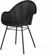 Chaise avec accoudoirs tressée noir et métal Avril - Vincent Sheppard - The Cool Republic