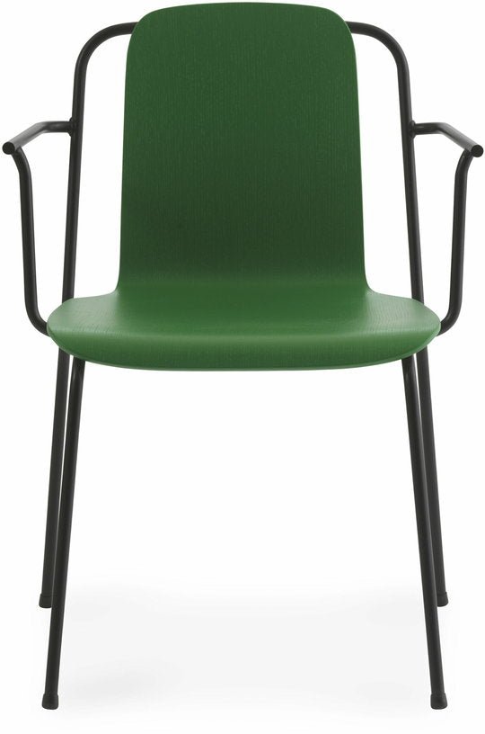 Chaise avec accoudoirs vert structure noire Studio vert - Normann Copenhagen - The Cool Republic