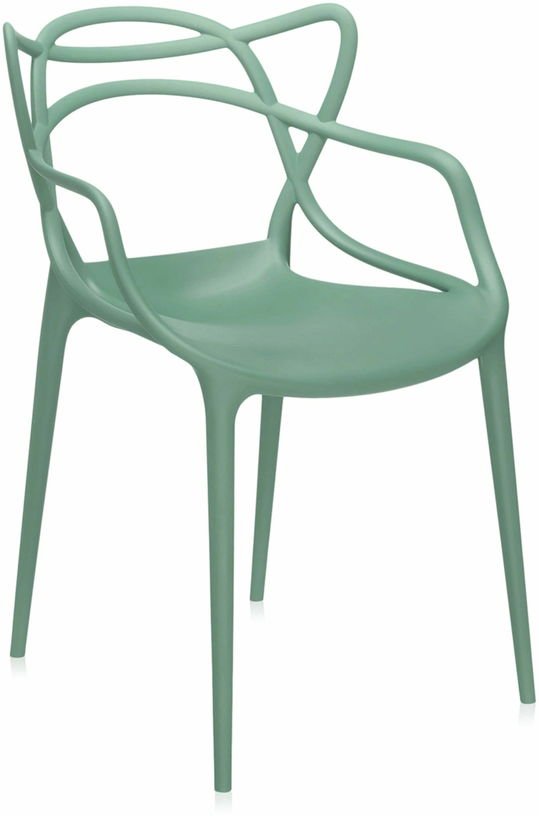 Chaise avec accoudoirs verte Masters - Kartell - The Cool Republic