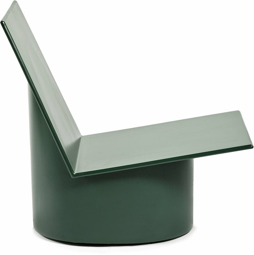 Chaise basse en acier verte Valérie - Serax - The Cool Republic