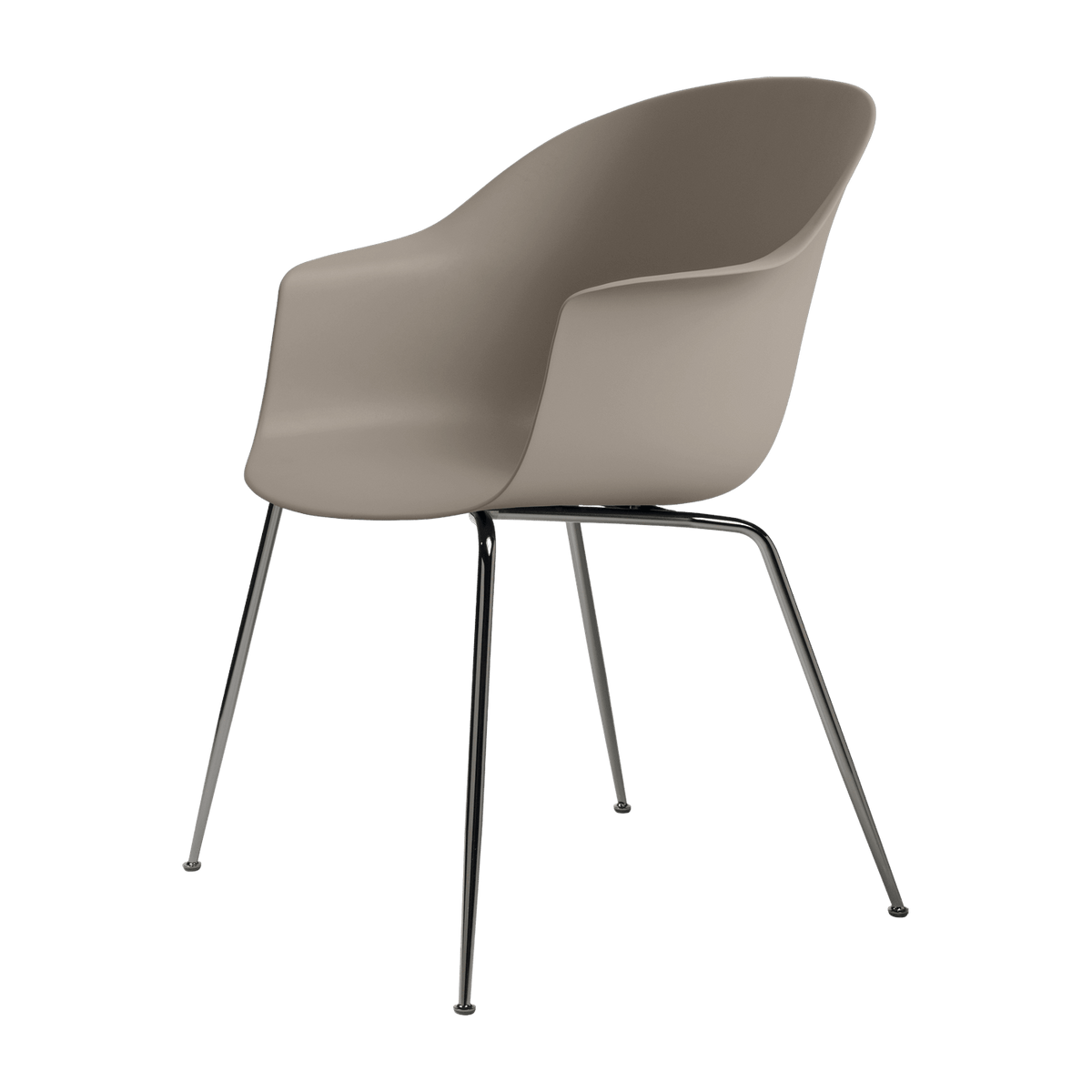 Chaise beige noir chromée Bat - Gubi - The Cool Republic