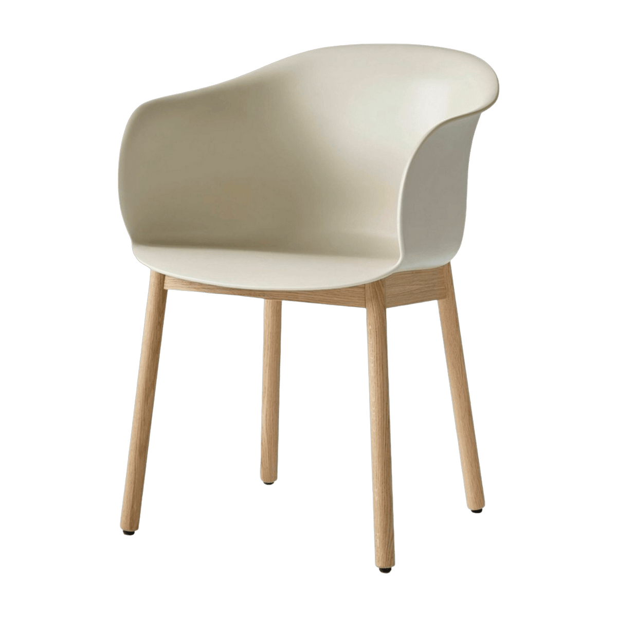 Chaise beige piétement en bois de chêne JH30 - &tradition - The Cool Republic
