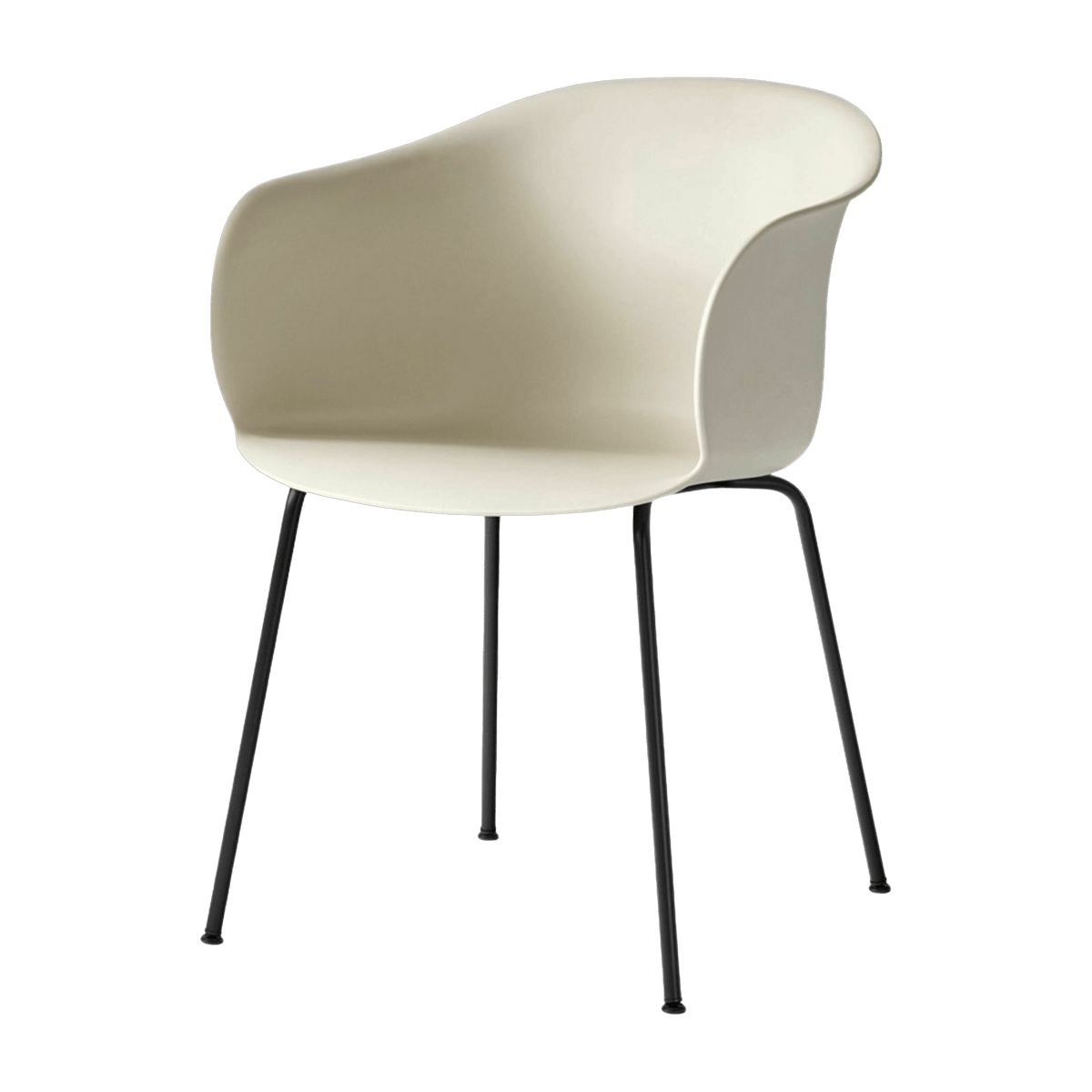 Chaise beige piétement noir JH28 Elefy - &tradition - The Cool Republic