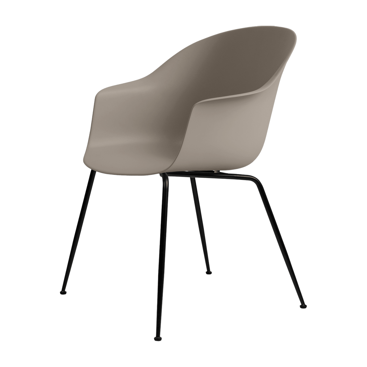 Chaise beige piètement noir mat Bat - Gubi - The Cool Republic