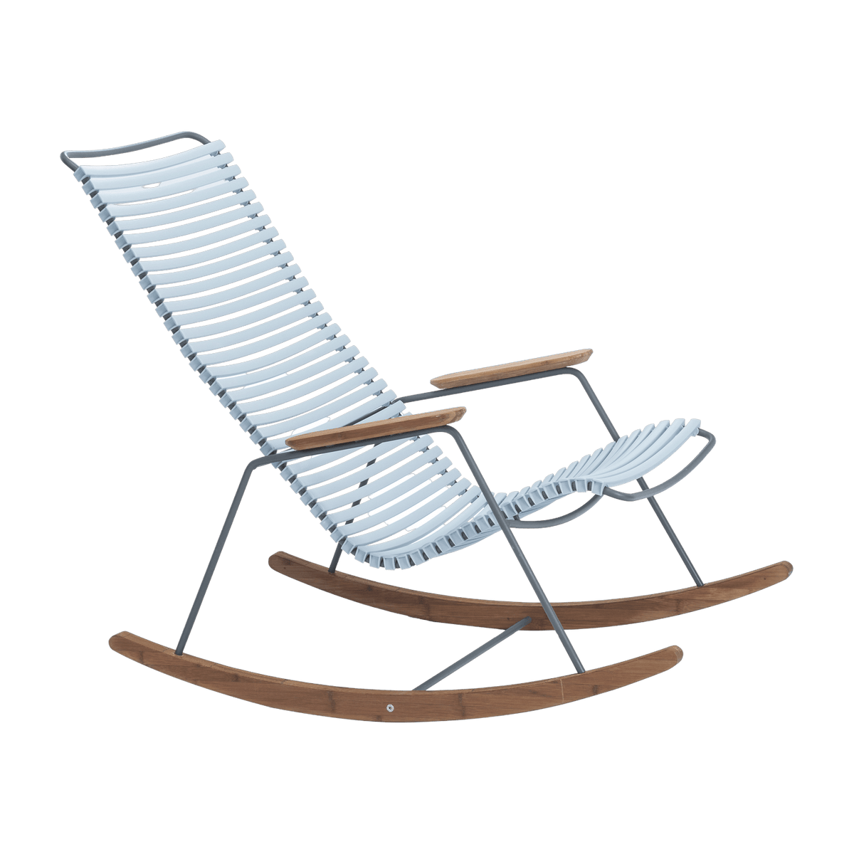 Chaise berçante en métal et plastique bleu clair CLICK - Houe - The Cool Republic