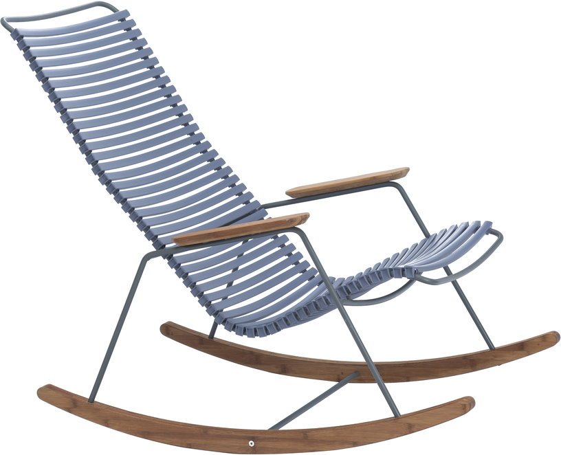 Chaise berçante en métal et plastique bleu CLICK - Houe - The Cool Republic