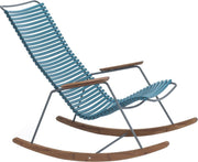 Chaise berçante en métal et plastique bleu pétrole CLICK - Houe - The Cool Republic