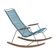 Chaise berçante en métal et plastique bleu pétrole CLICK - Houe - The Cool Republic
