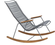 Chaise berçante en métal et plastique gris foncé CLICK - Houe - The Cool Republic