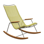 Chaise berçante en métal et plastique jaune citron 103x63x85,5cm Click - Houe - The Cool Republic