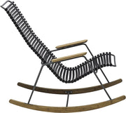 Chaise berçante en métal et plastique noir CLICK - Houe - The Cool Republic