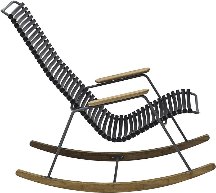 Chaise berçante en métal et plastique noir CLICK - Houe - The Cool Republic