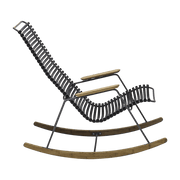 Chaise berçante en métal et plastique noir CLICK - Houe - The Cool Republic