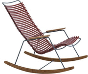 Chaise berçante en métal et plastique rouge Paprika CLICK - Houe - The Cool Republic